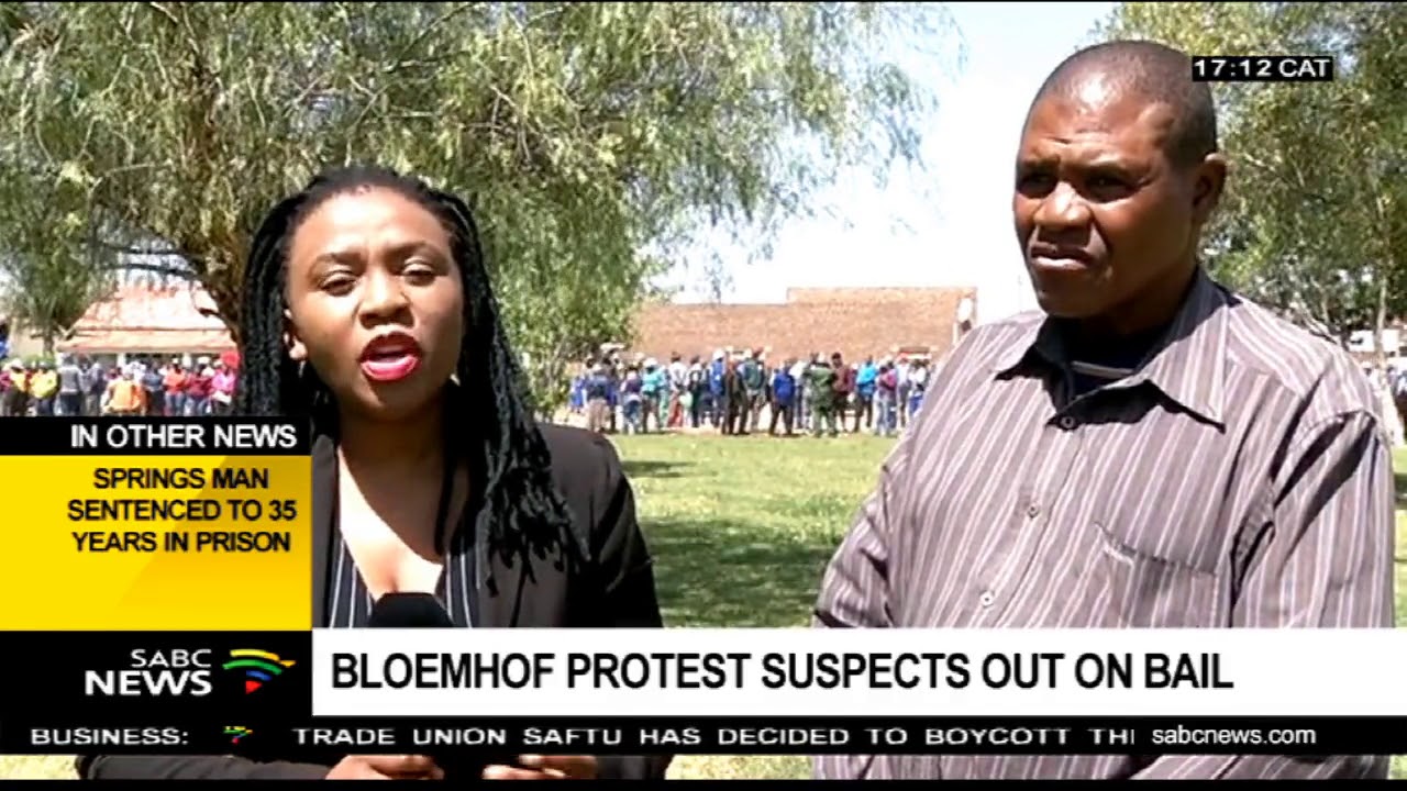 Bloemhof protest suspects out on bail