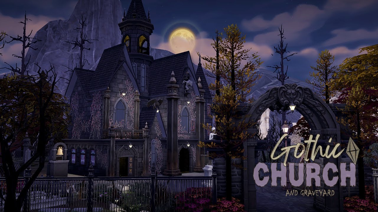 Just an Old Gothic Church and Graveyard in The Sims 4 ... Nothing to see here! | Stop Motion | No CC