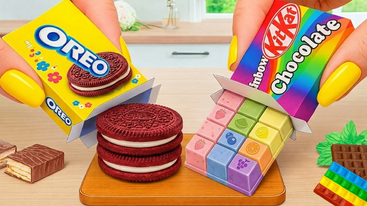 1000+ Sweet KitKat Cake | Satisfying Mini Rainbow Cake Recipe With KitKat vs Oreo Chocolate