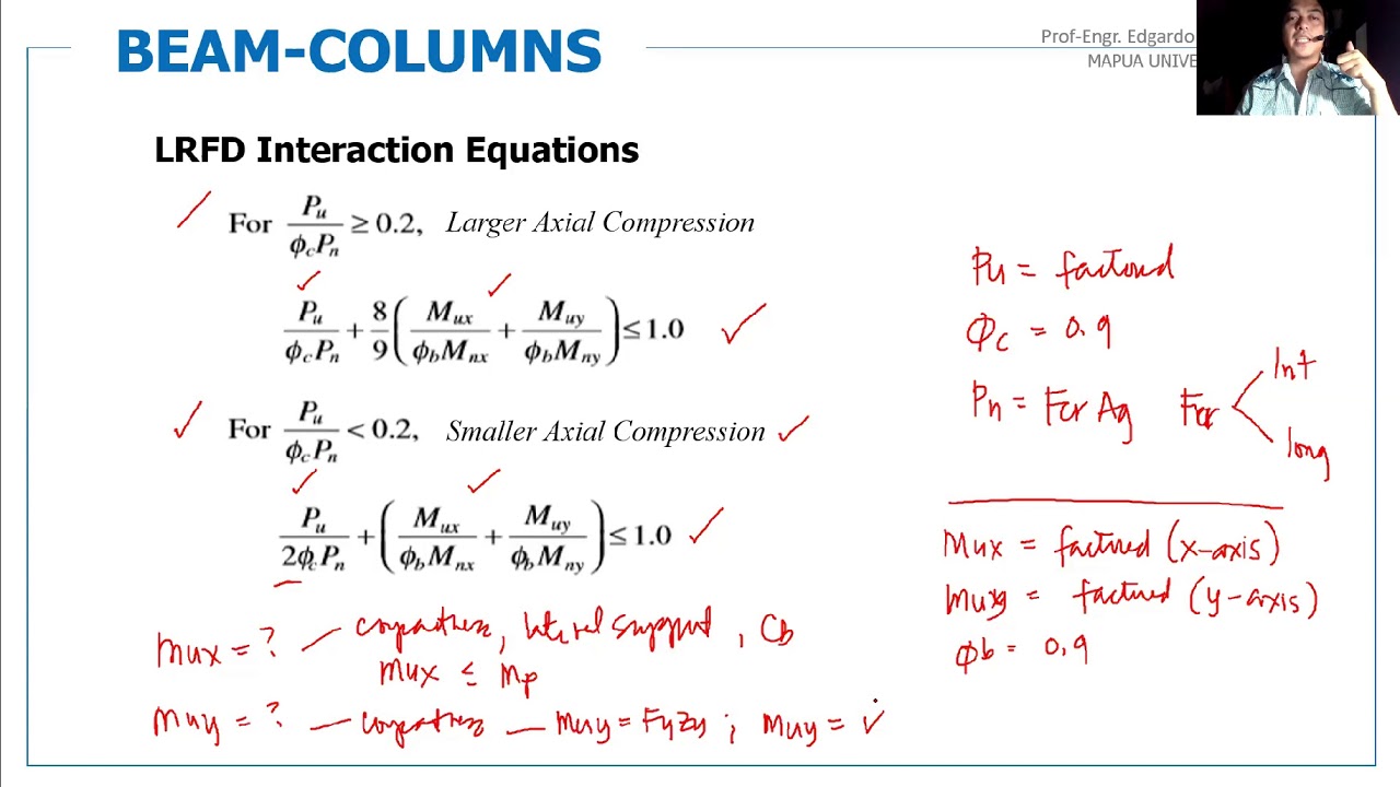 SM2D1 BEAM COLUMNS - CONCEPTS & PRINCIPLES WITH SAMPLE PROBLEM 1