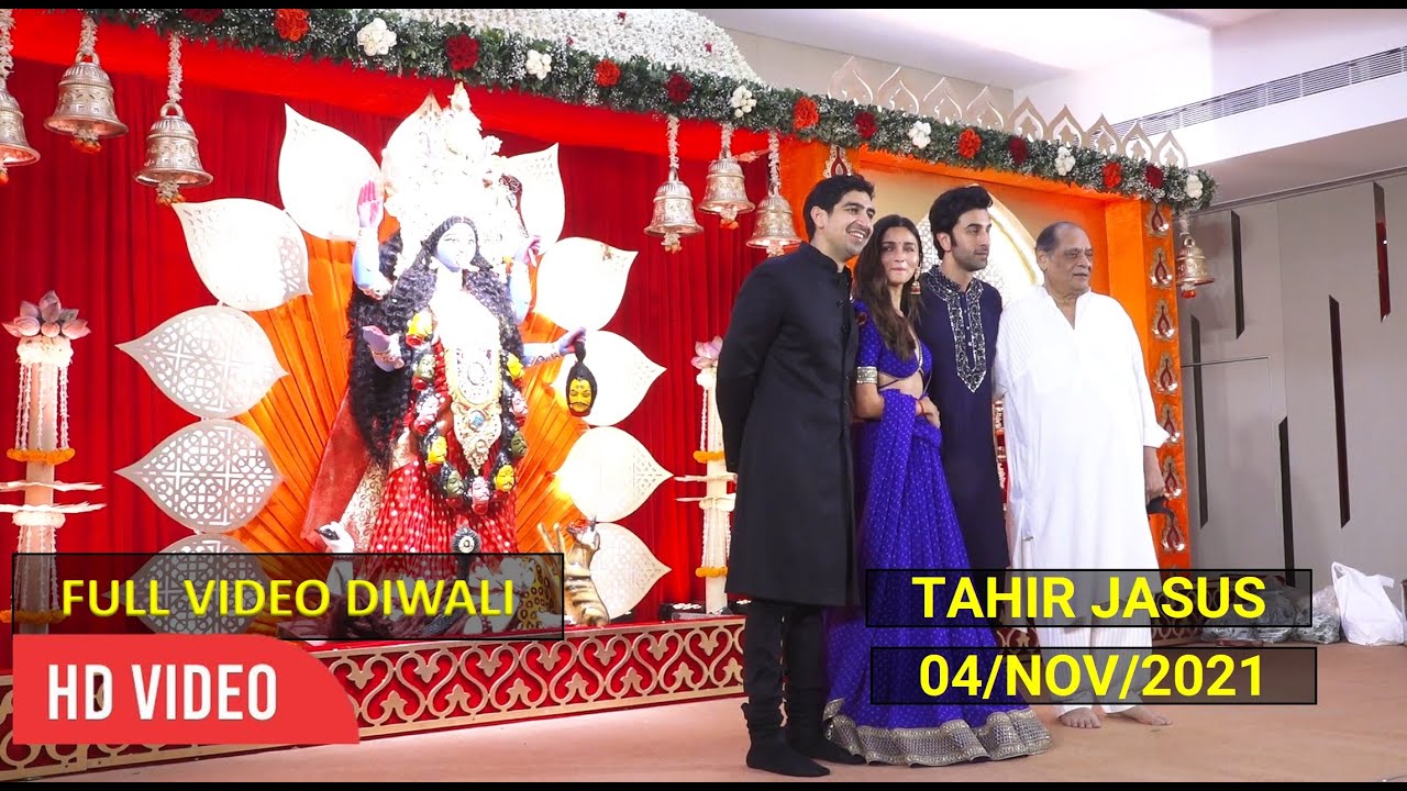 FULL VIDEO ! Ranbir Kapoor ,Alia Bhatt DIWALI 2021 ! Durga Puja The Occasion Of Diwali