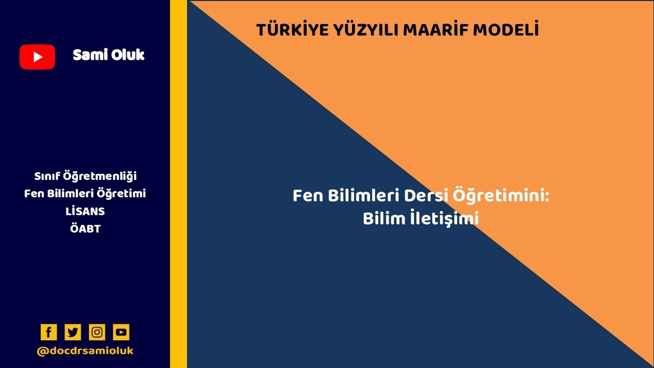 Fen bilimleri Öğretimi/ Bilim İletişimi