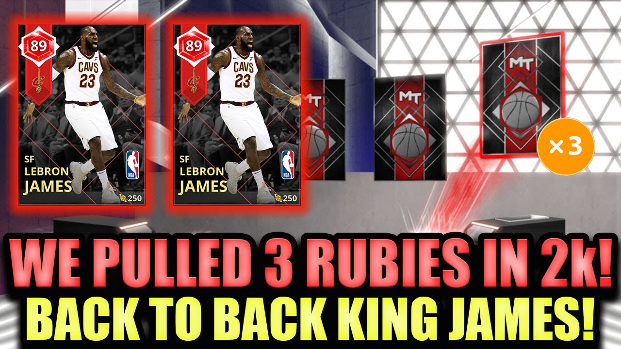 BACK TO BACK RUBY LEBRON JAMES PULLS IN NBA 2K18 MYTEAM PACK OPENING