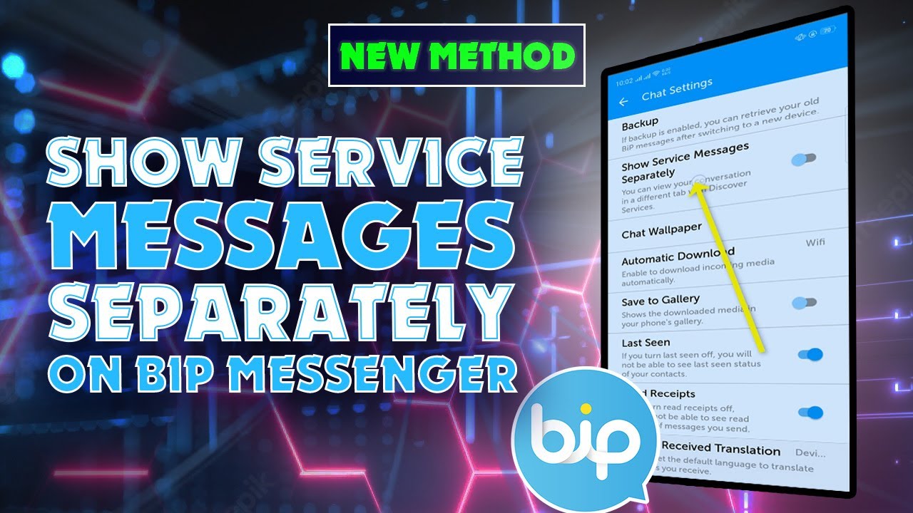 How to Show Service Messages Separately on BiP Messenger
