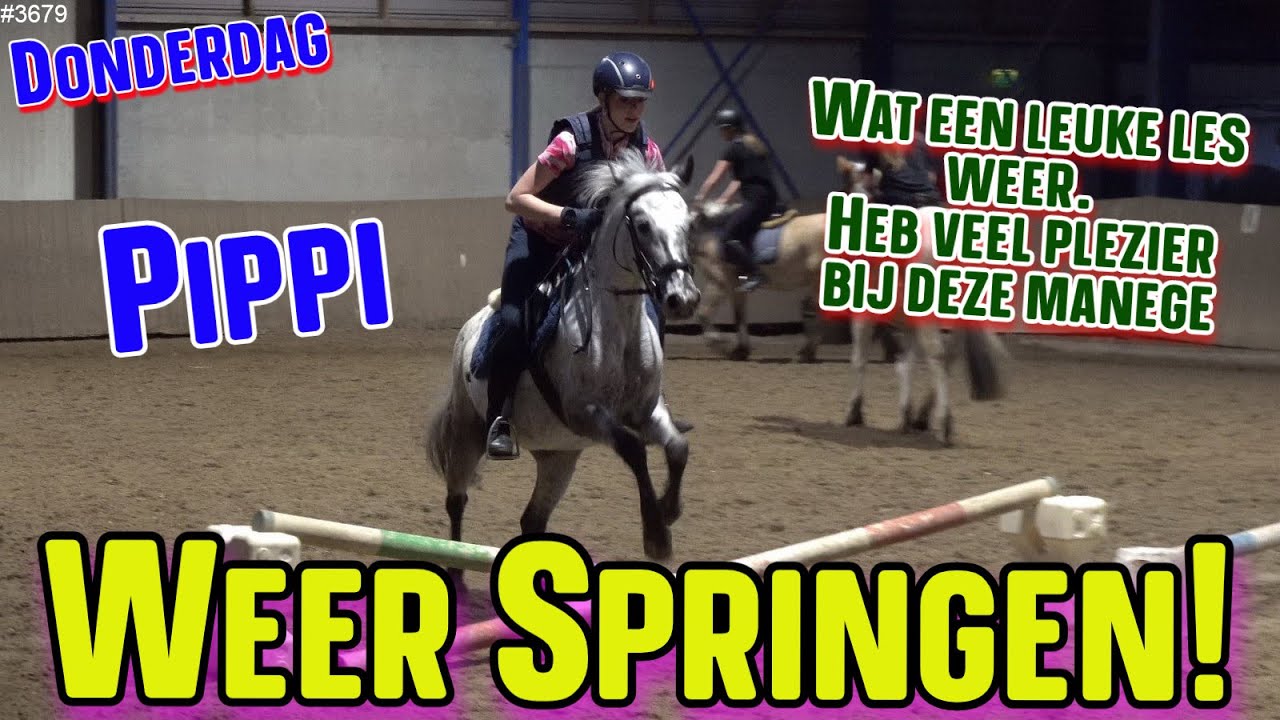 Het BLIJFT FEEST met SPRINGEN. Nu mag ik GAAN SPRINGEN met PONY PIPPY. #pony #springen #3679