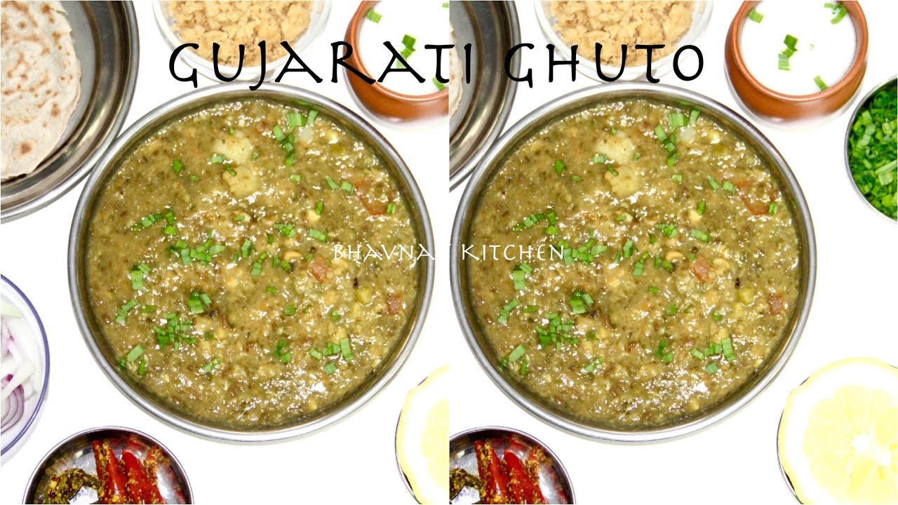 Gujarati Ghuto (Mixed Green Veggies with Lentils) Crowd Cooking Video Recipe | Bhavna's Kitchen
