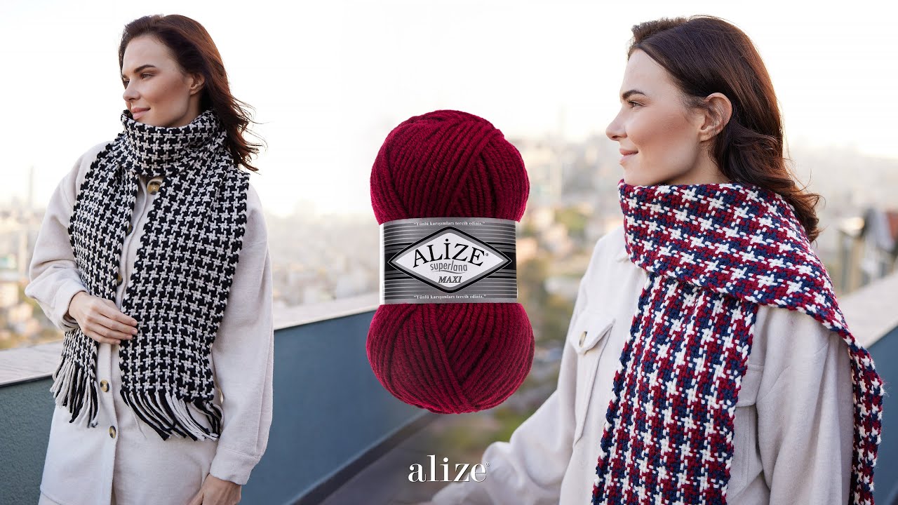 Тканый шарф Alize Superlana Maxi без ткацкого станка