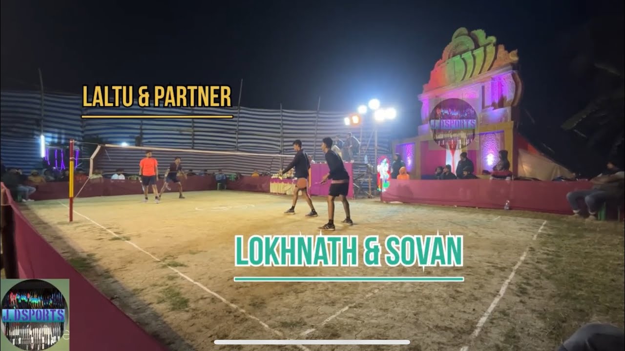 Lokhnath & sovan vs Laltu & partner outdoor badminton tournament match 