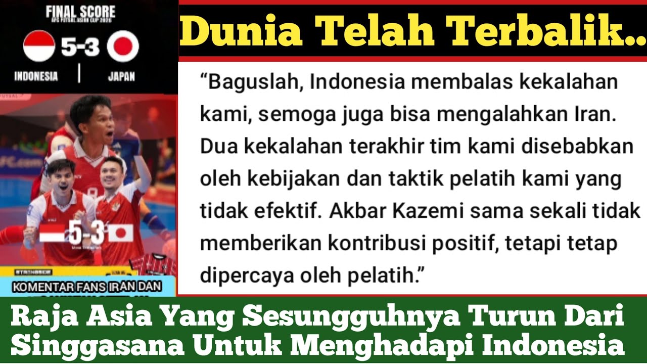Komentar Fans IRAN & AFGANISTAN Setelah Indonesia Kalahkan Jepang Dan Lolos Ke Final || Asian Cup