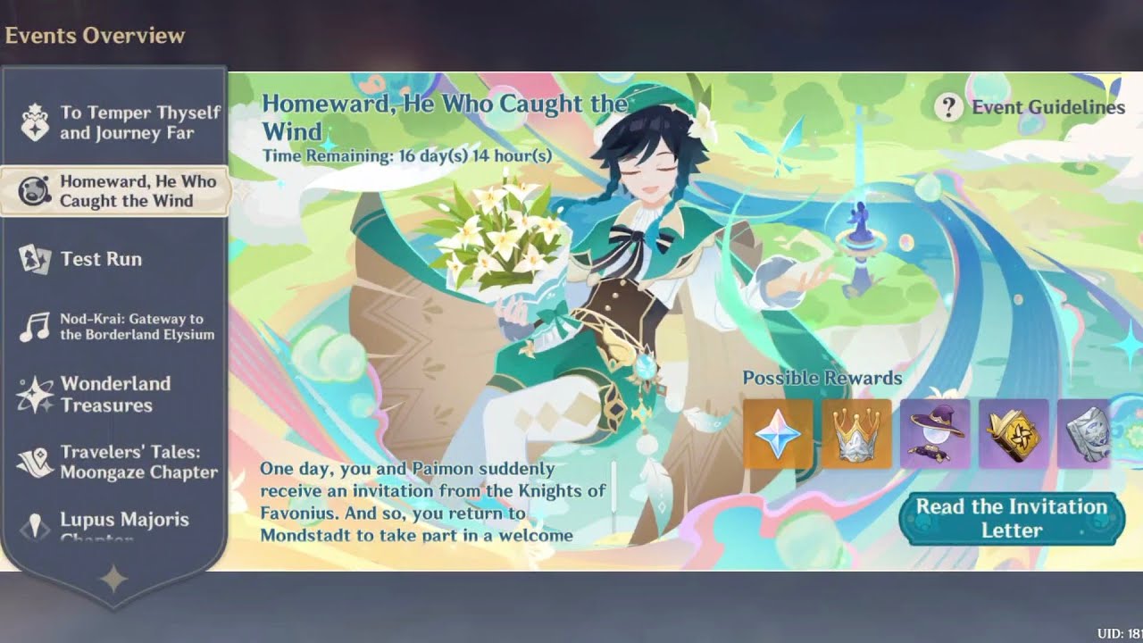 New Event In Genshin Impact 🎯, Homeward, He Who Caught the wind  #genshinimpact #gaming #live #event