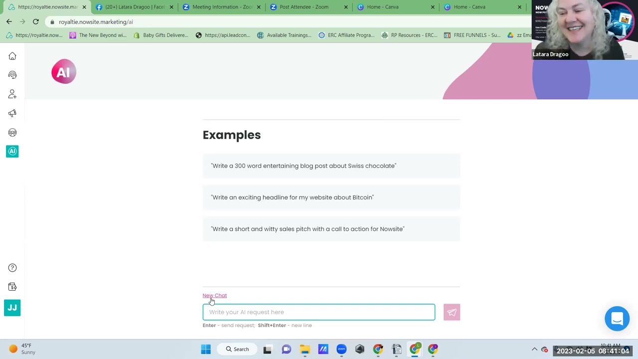 Watch us build Alice's Landing Page with Nowsite + Bonuses!