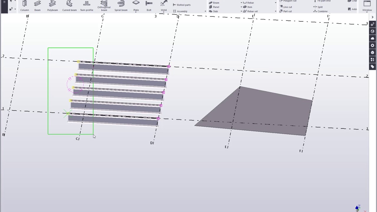 Tekla Tip -  Picking Multiple Grip Handles using ALT