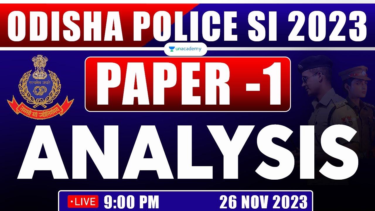 Odisha Police SI Exam 2023 | Question paper Analysis | Paper -1