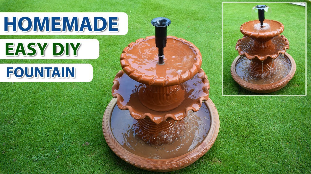 Homemade DIY Terracotta Fountain for Garden