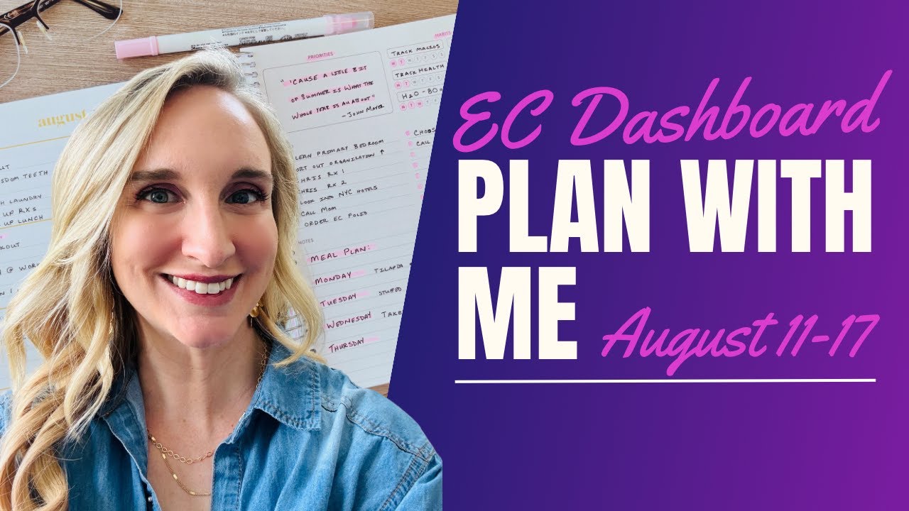 ERIN CONDREN DASHBOARD PLAN WITH ME | AUG 11-17