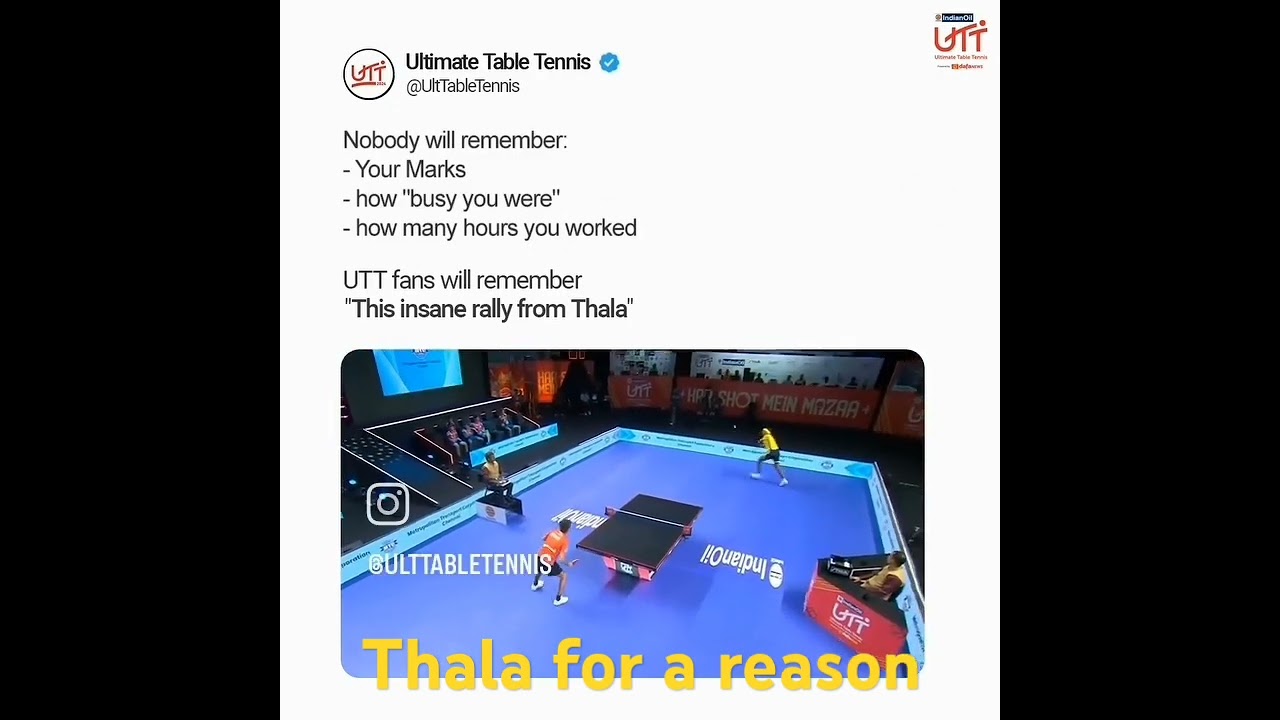 marks are important but table tennis is importanter 