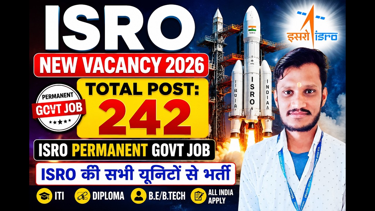 ISRO Recruitment 2026 🔥 | ISRO New Vacancy 2026 | 242 Posts | Assistant, UDC, JPA & Stenographer |