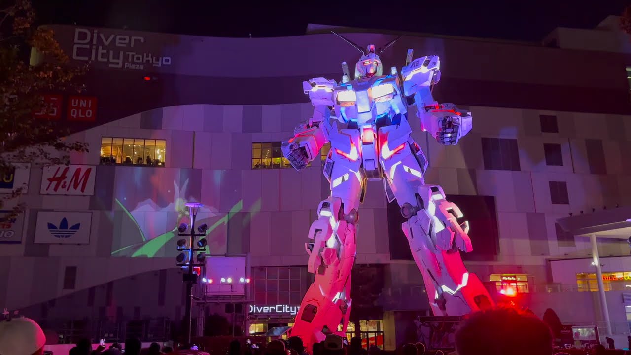 Unicorn Gundam day & night show + Gundam Base + Gashapon -  2025 Odaiba, Tokyo
