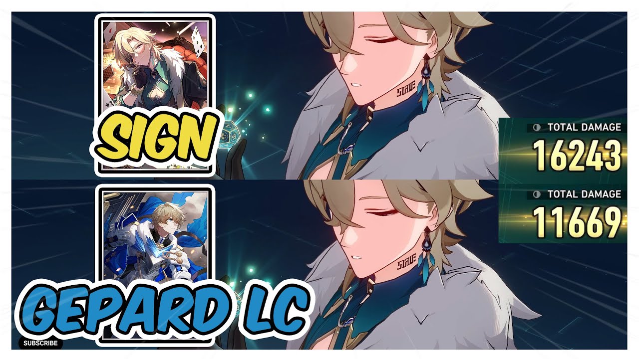 Aventurine Gepard Lightcone vs Signature Lightcone Shield and Damage Comparison - Honkai Star Rail