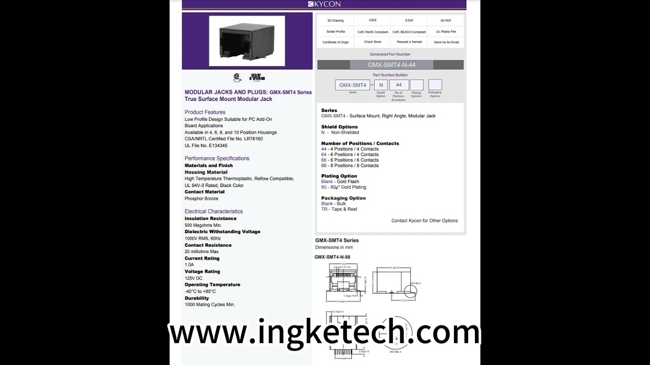 GMX-SMT4-N-44-50# DataSheet -ingketech.com