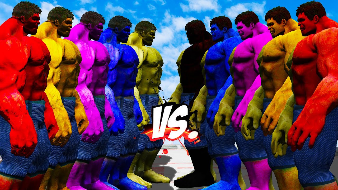TEAM HULK POLYCHROME COLOR VS TEAM HULK COLOR - HULK BATTLE - EPIC SUPERHEROES WAR