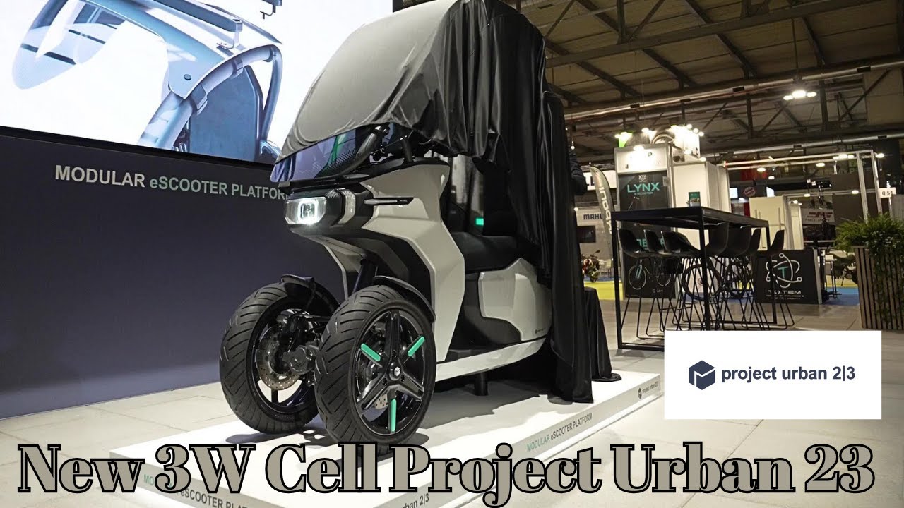 German Design Award-winning 3-Wheel and Roofed Electric Scooter | New 3W Cell Project Urban 2/3