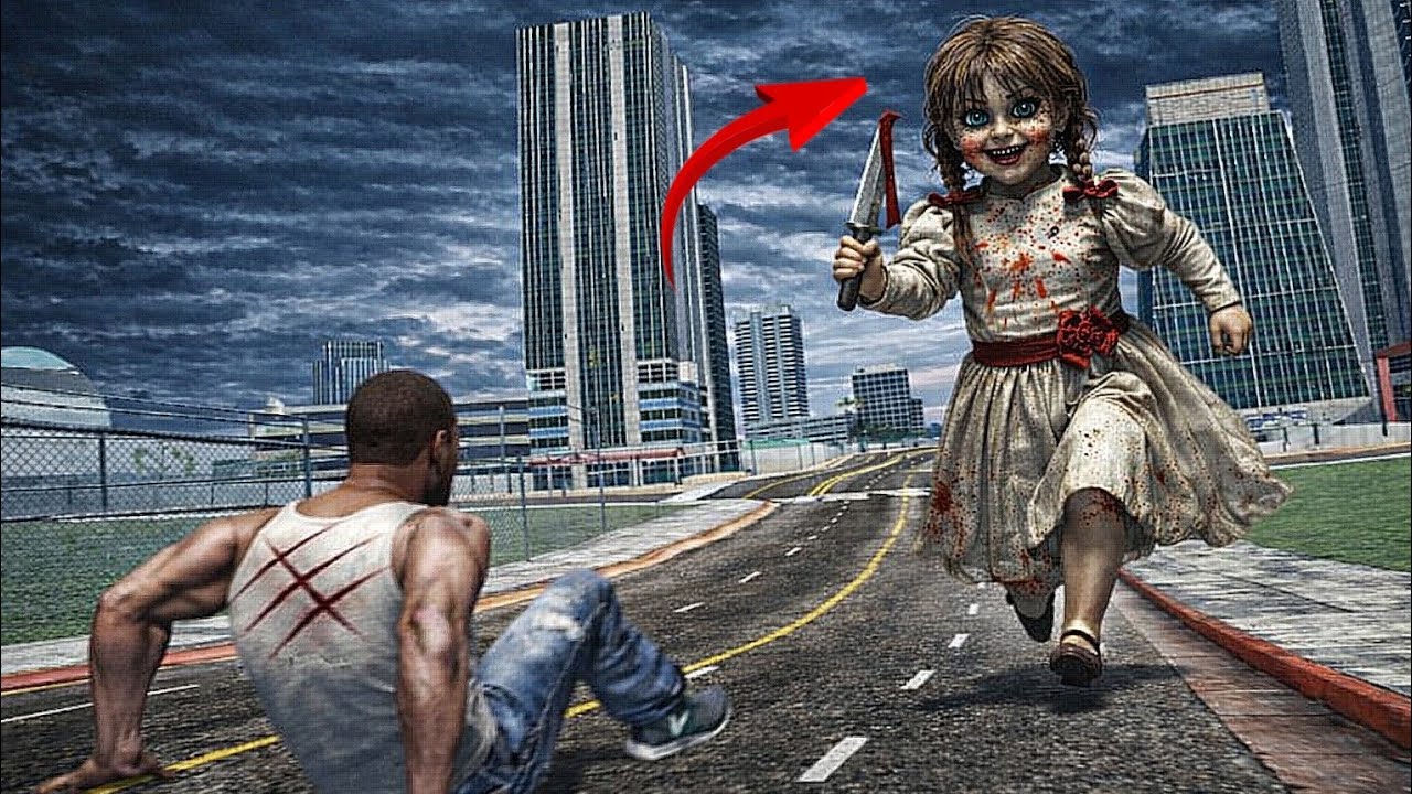" Franklin Fight Against Annabelle Doll | TO Protect His City || 😱