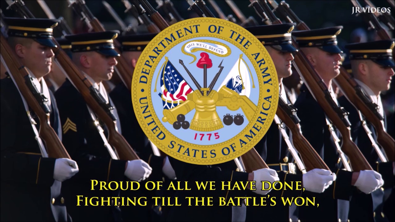 Service Anthem of the United States Army (lyrics)