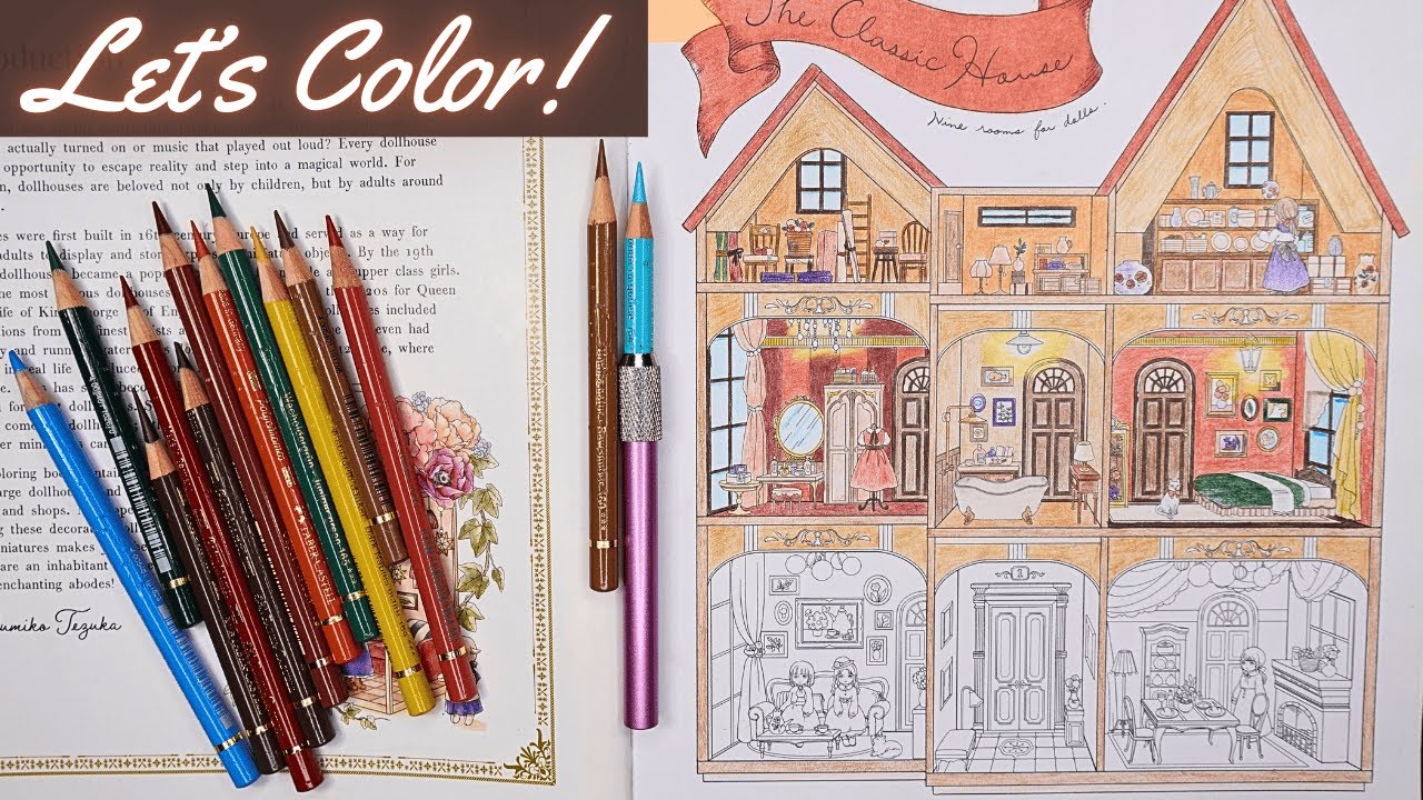 Cozy Speed Coloring Session | Antique Dollhouse
