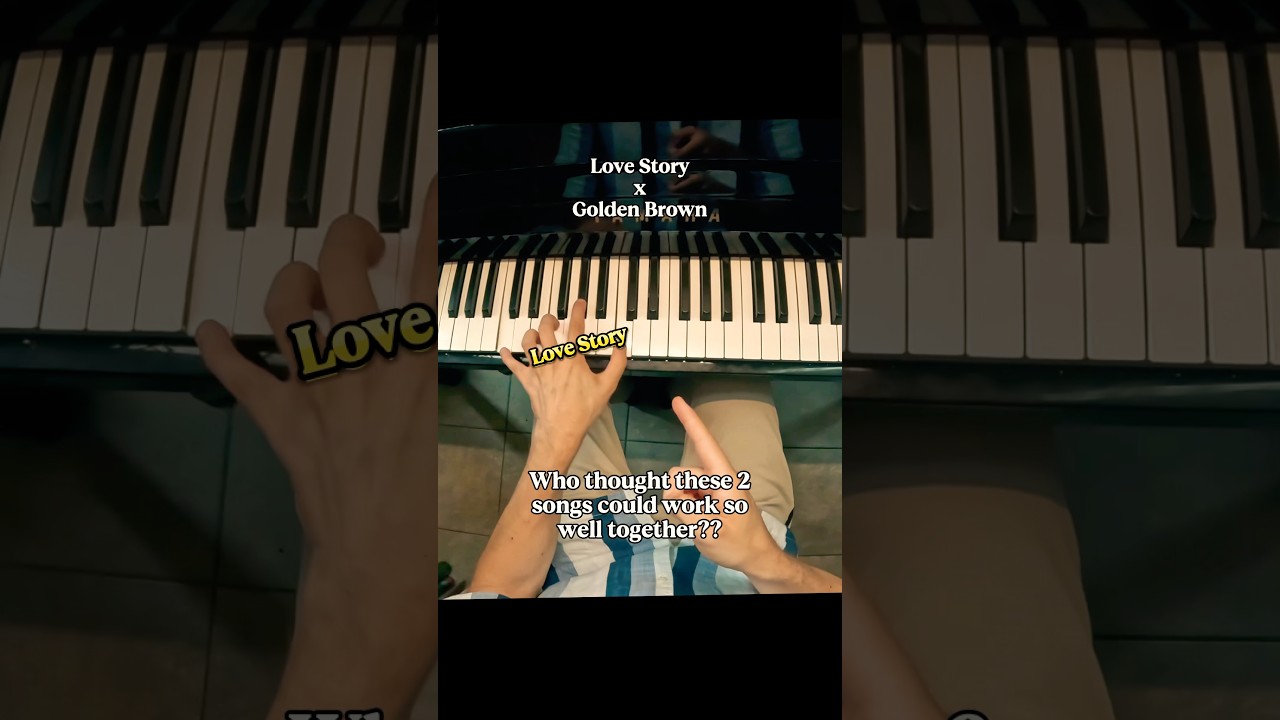 This mashup caught the internet by surprise! Love Story x Golden Brown &hearts;️🤎 #pianomusic #popmusic