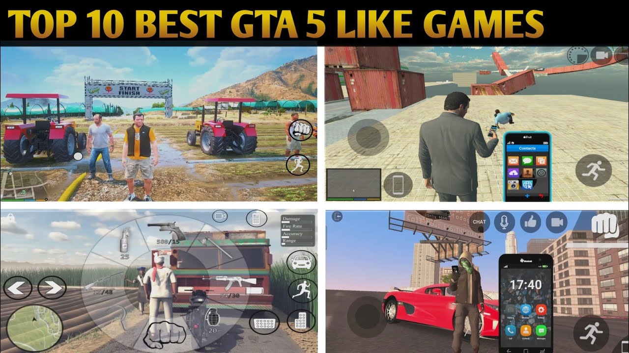 Top 10 Best GTA 5 Like Games For Android | High Graphics (Online/Offline)