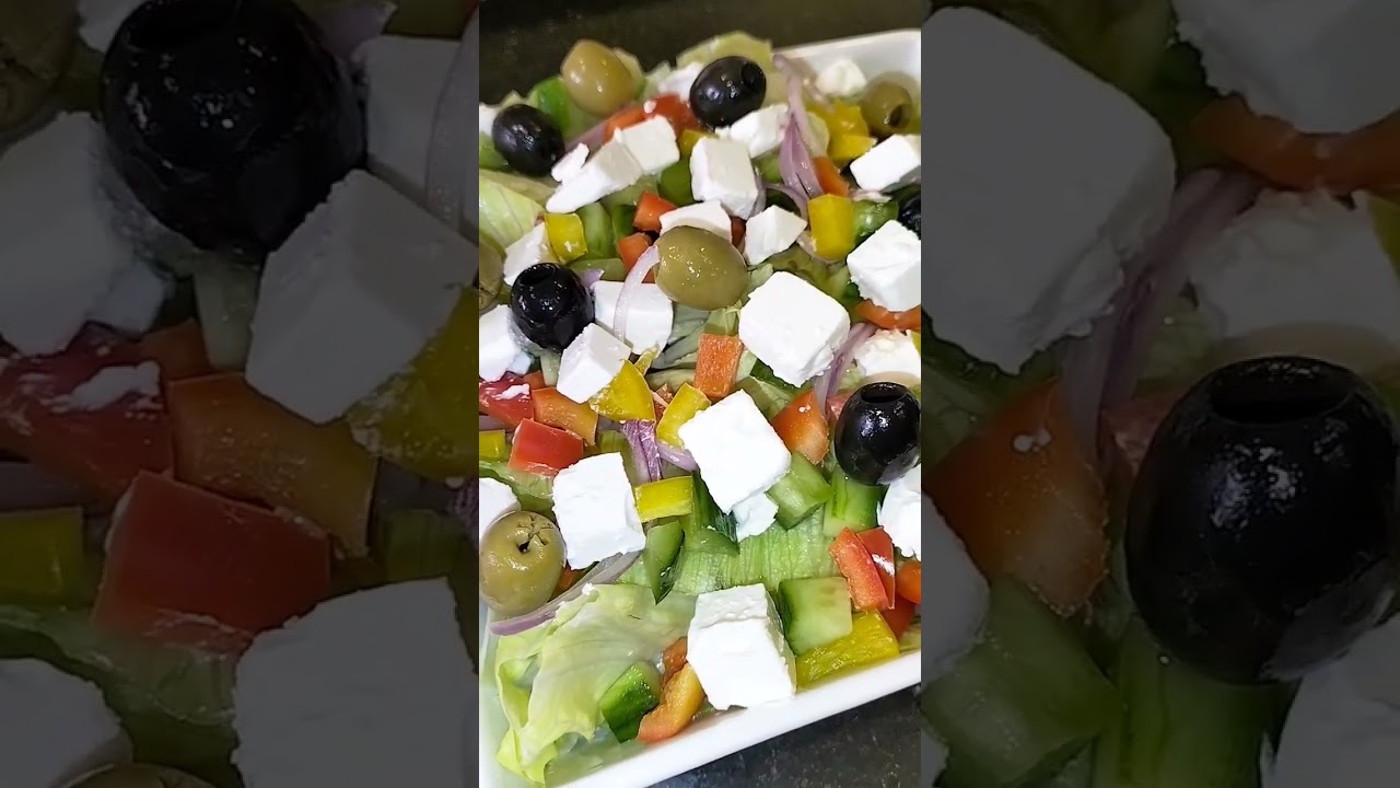 Rețetă de salată sănătoasă cu br&acirc;nză feta #trending #shortshortsvideo