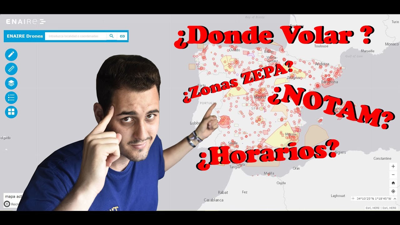 Donde SI🛩️ y donde NO🚫 podemos volar, Interpreta el mapa de Enaire Drones