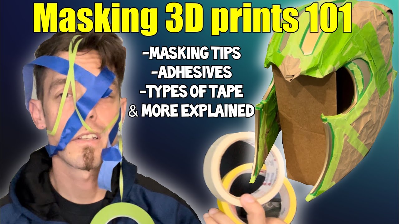 Masking 3D prints 101 | How to tape 3D prints using painters tape | Mask 3D prints for painting