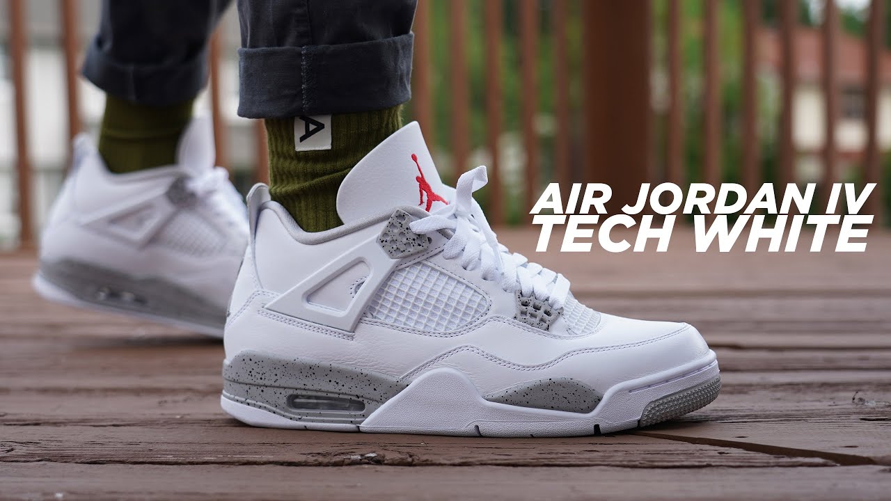 Обзор Air Jordan 4 TECH WHITE и пешие прогулки