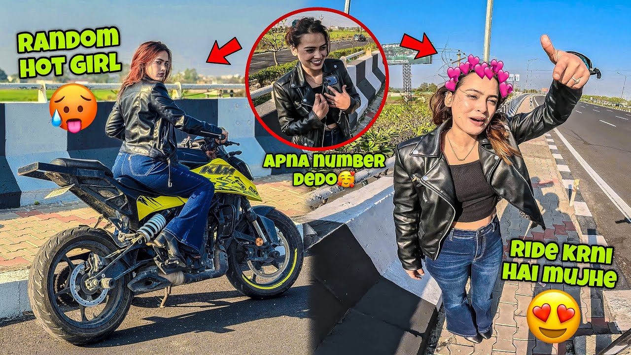 Random Hot Girl🥵Asking For Bike Ride😰/Phone Number Mang Liya😱/Crazy Reactions😂
