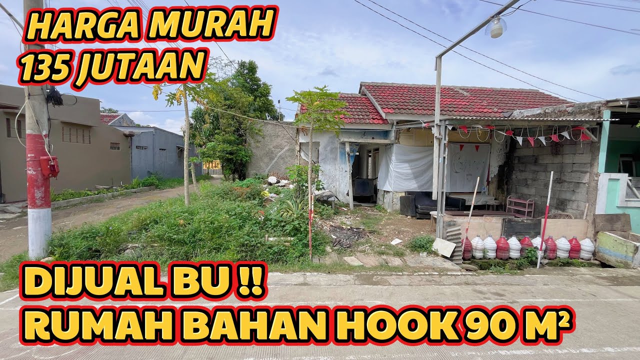 Dijual BU !! Rumah bahan Huuk 90 M&sup2; || harga murah 135 juta nego || strategis siap bangun 