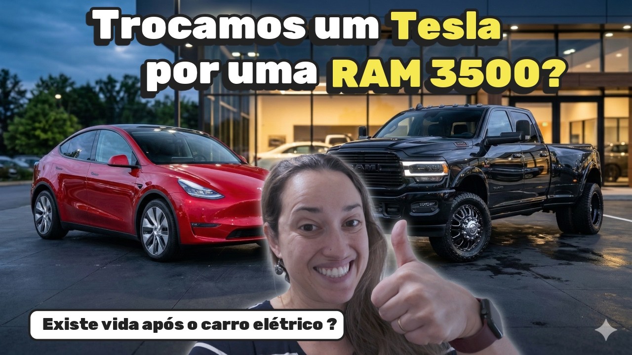 O TRUCK NOVO CHEGOU! Trocamos nosso Tesla por uma RAM 3500