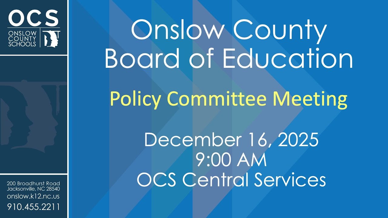 BOE Policy Committee Meeting — December 16, 2025 — 9 AM