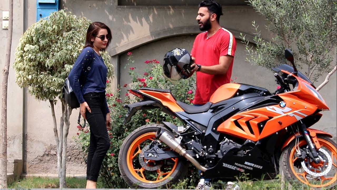 PICKING UP UBER RIDERS ON A BMW HEAVY BIKE PRANK | Haris Awan
