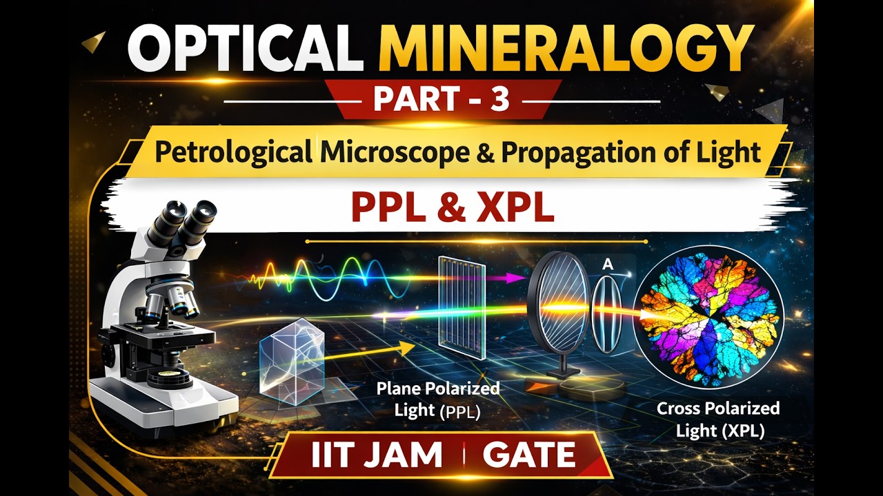 Optical Mineralogy Part 3 | Petrological Microscope & Propagation of Light | PPL & XPL  IIT JAM GATE