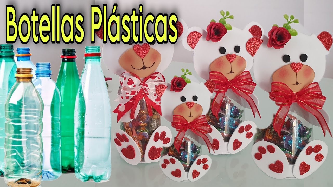 OSITOS para Regalar en San Valentín con Una Simple BOTELLA PLÁSTICA DE REFRESCO ♻️ Manualidades