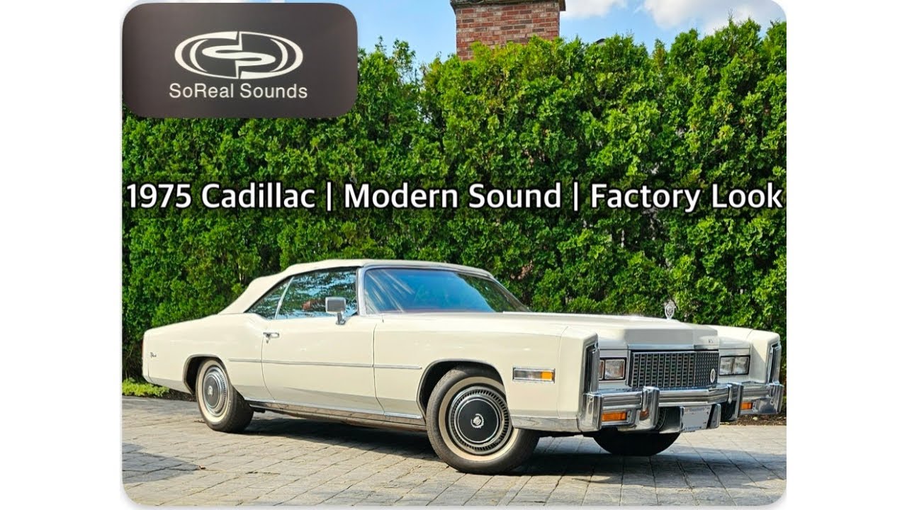 Современная аудиосистема в Cadillac 1975 года без ущерба для заводского внешнего вида.