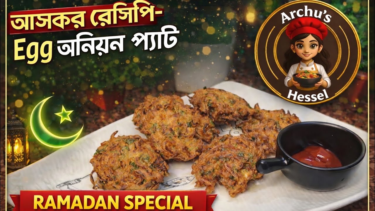 Egg Onion Patty Recipe 🔥 | Crispy Egg Onion Snacks | Easy Evening Snack | Archu’s Hessel
