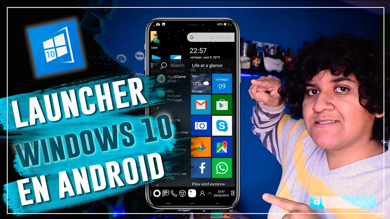 LAUNCHER ANDROID AL ESTILO WINDOWS 10 @HundsvartJarva