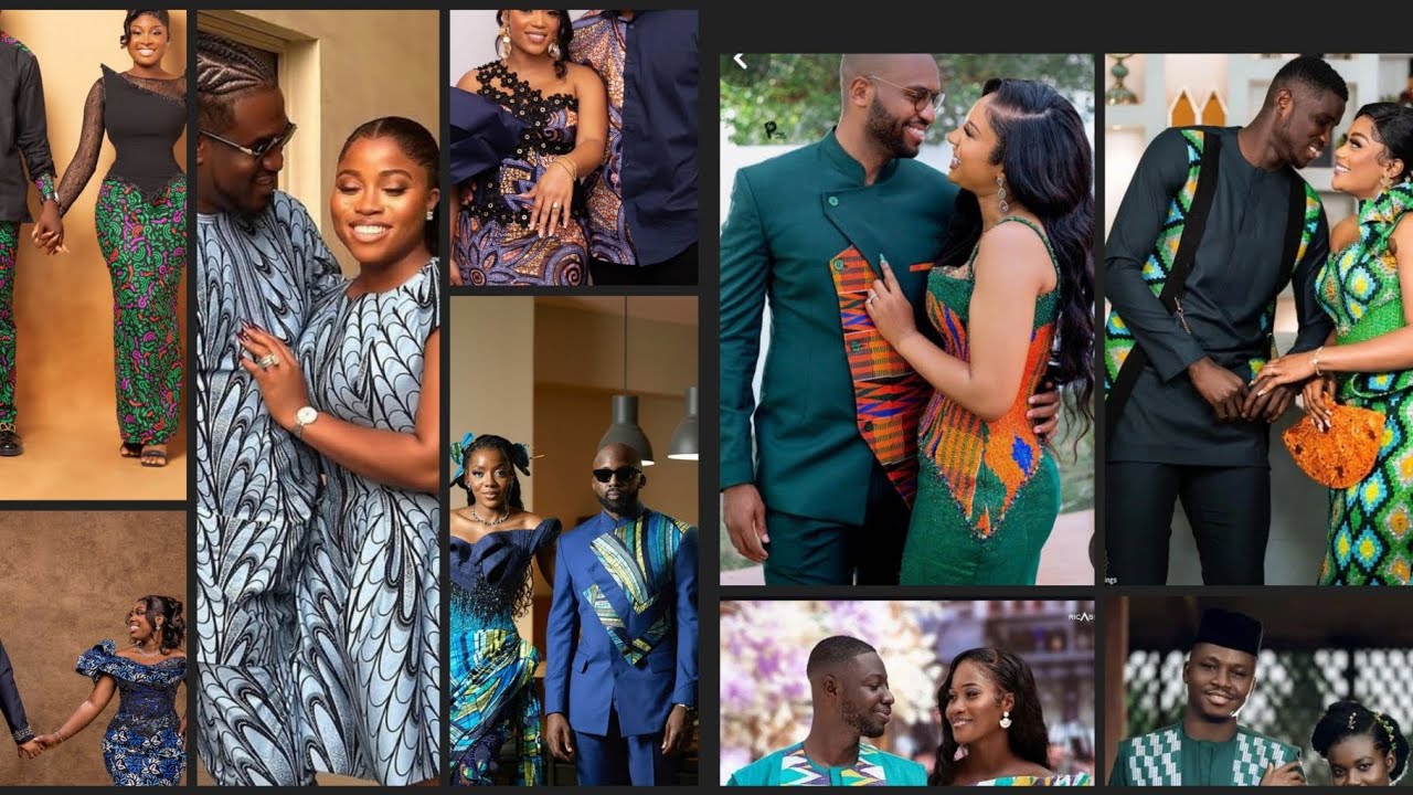 Beautiful collection 😍 Ankara couples pre wedding outfits inspiration ✅👌