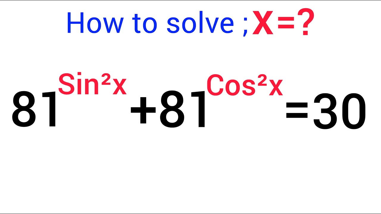 A Nice Olympiad Trigonometric Exponential Equation