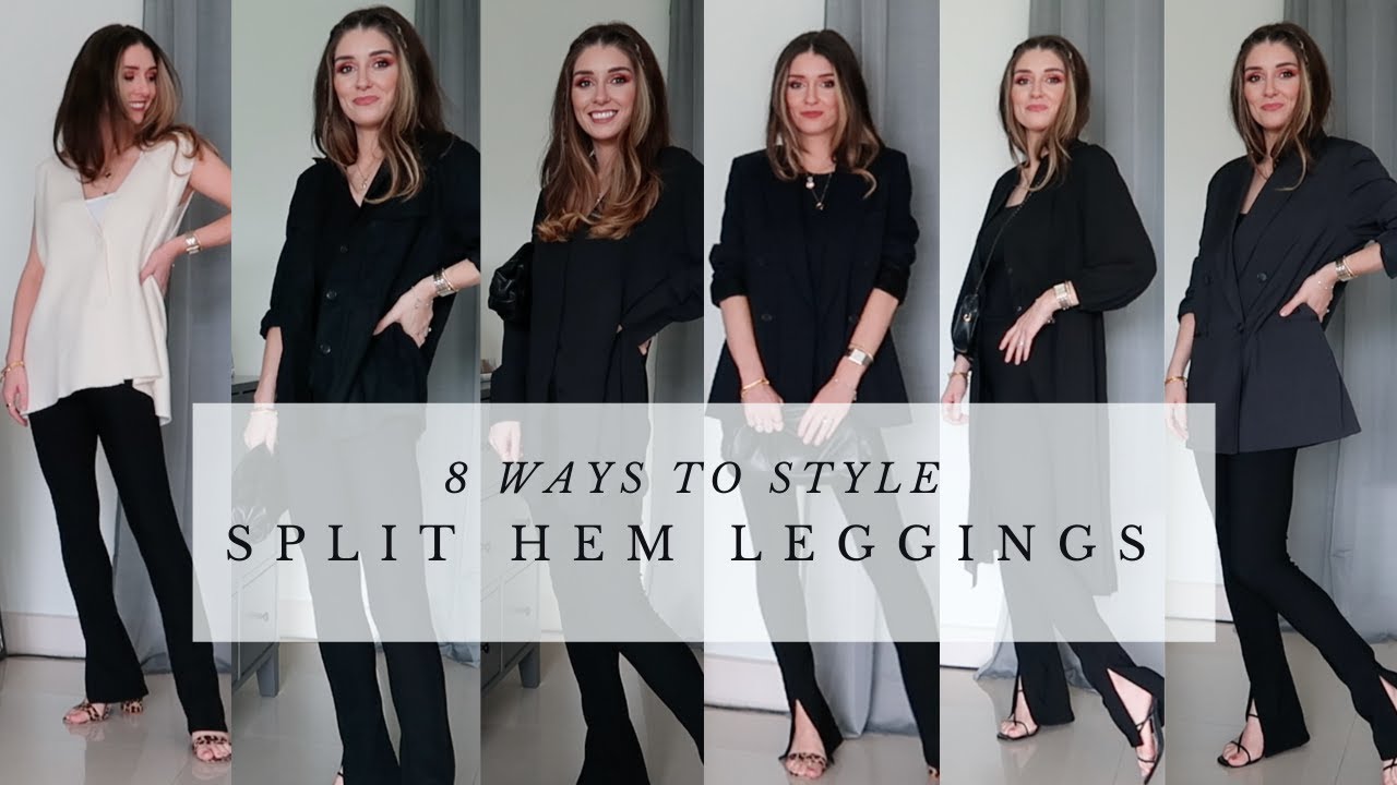 SPLIT HEM LEGGINGS STYLING // ZARA H&M ASOS UNIQLO