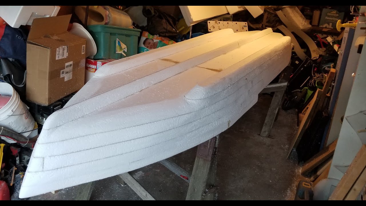 Homemade DIY 12ft Styrofoam fishing Kayak ep5