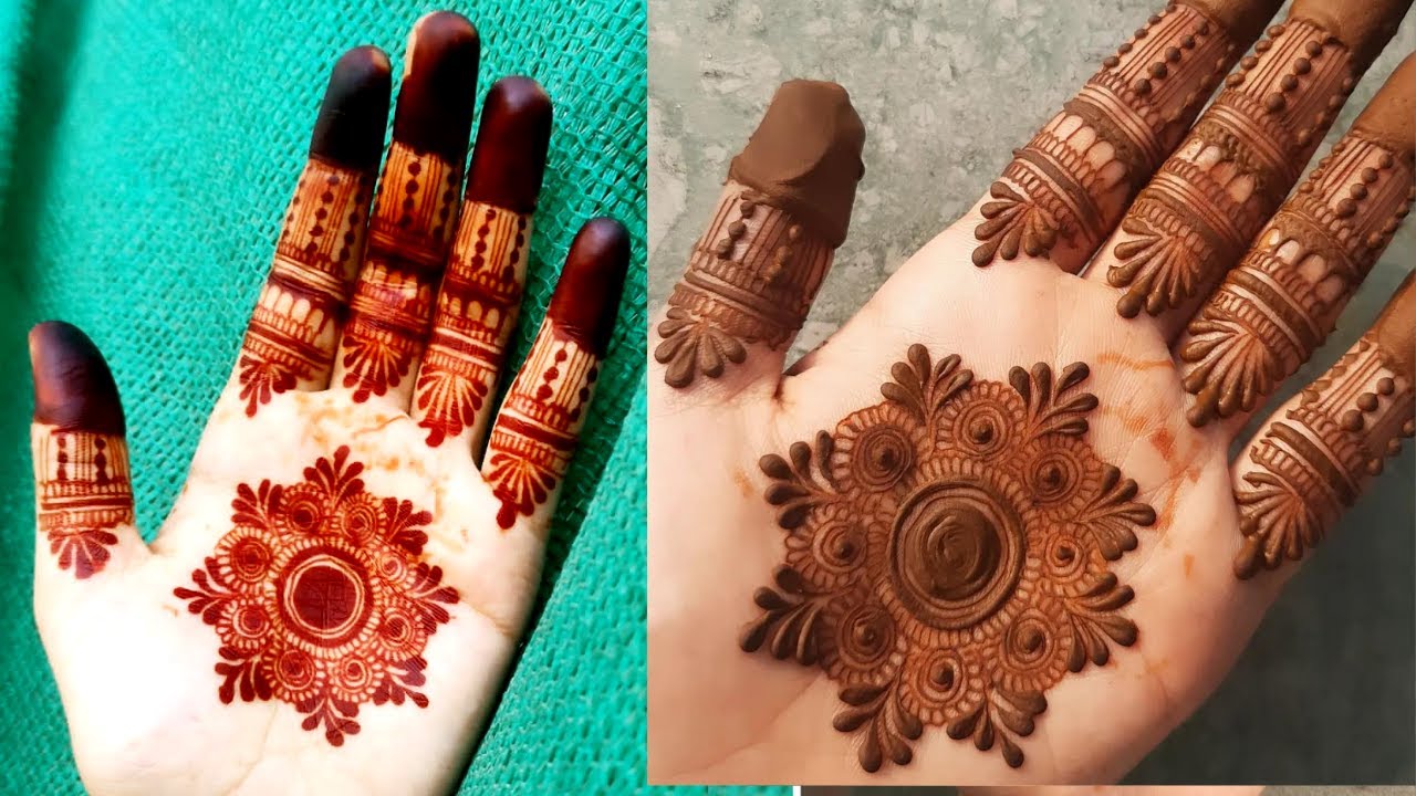SImple elegant mehendi design for hands